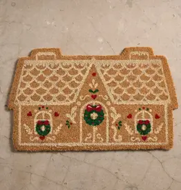Ten Thousand Villages Garam Coir Gingerbread House Door Mat