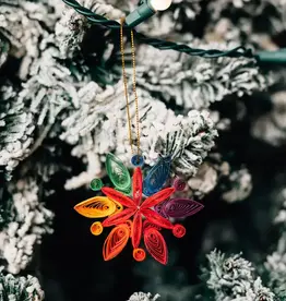 Quilling Card Rainbow Snowflake Quilled Ornament