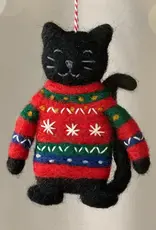 Ten Thousand Villages Kalo Ugly Sweater Cat Ornament