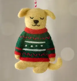 Ten Thousand Villages Tyana Ugly Sweater Dog Ornament