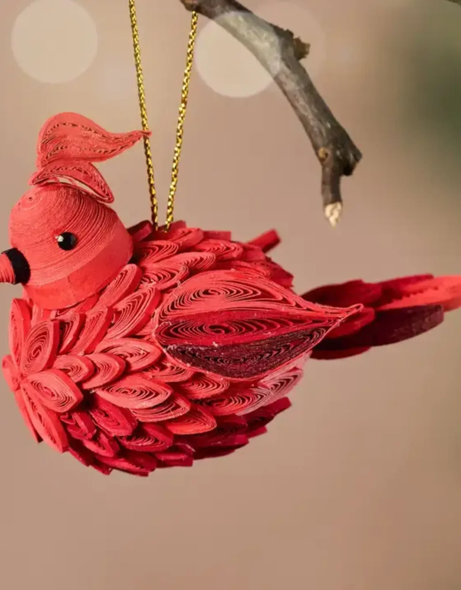 Ten Thousand Villages Quilled Cardinal Ornament