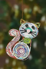 Serrv Quilled Cat Christmas Ornament
