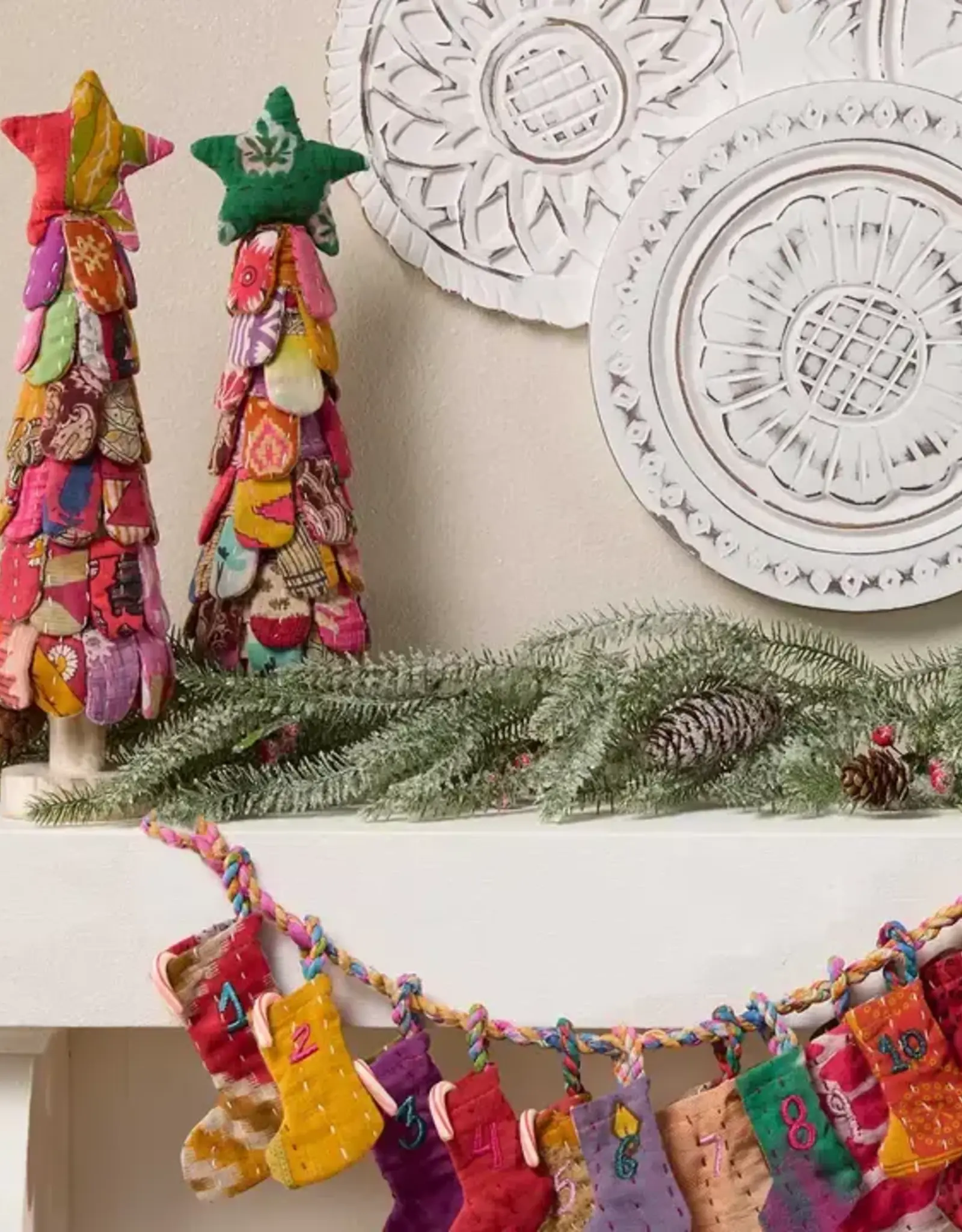 Serrv Upcycled Sari Petal Christmas Tree