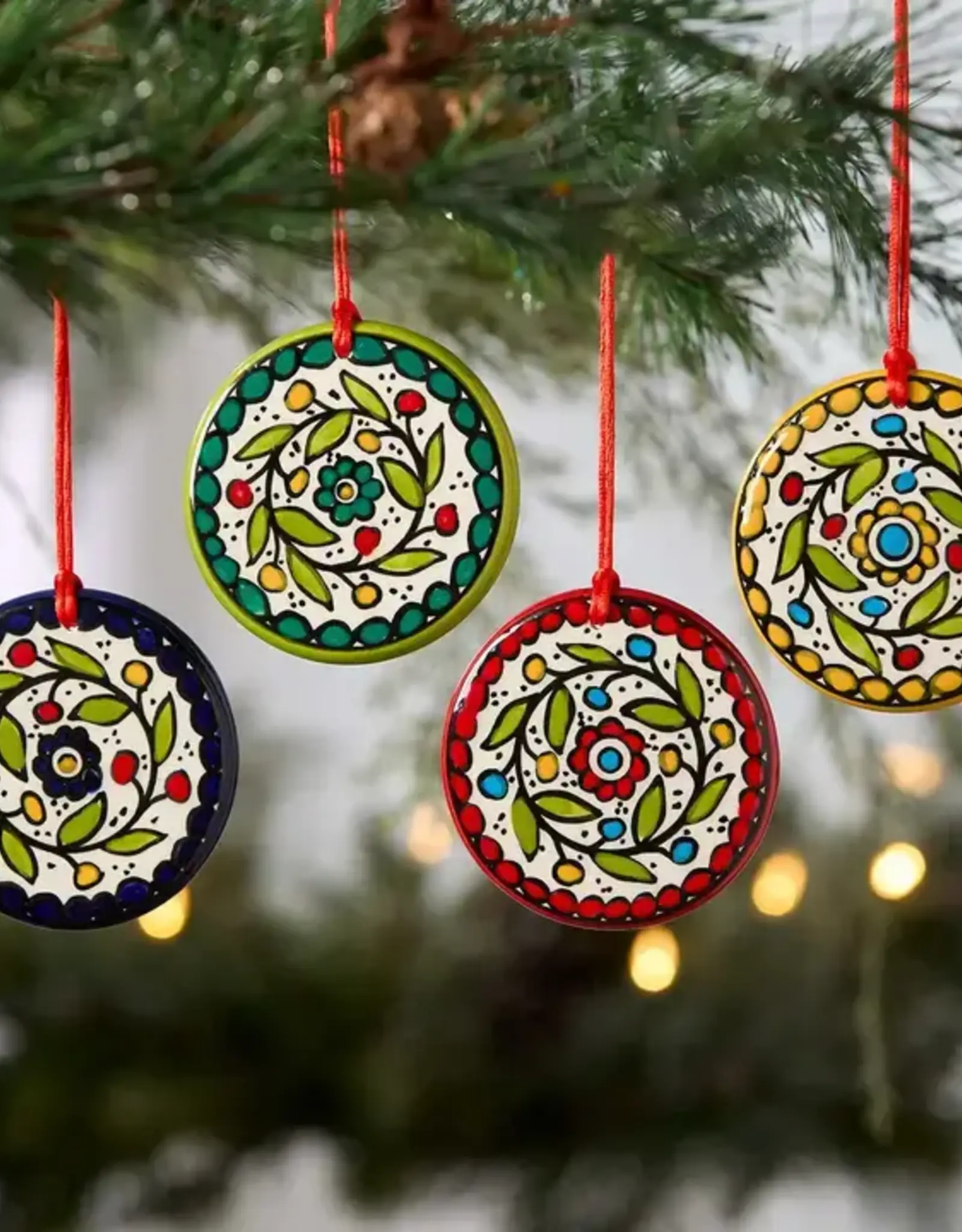 Serrv West Bank Floral Ornament