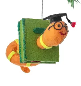 Silk Road Bazaar Bookworm Ornament