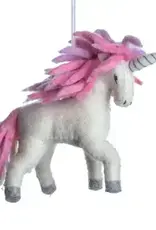 Silk Road Bazaar Pink Magical Unicorn Ornament