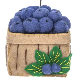 Silk Road Bazaar Blueberry Basket Ornament