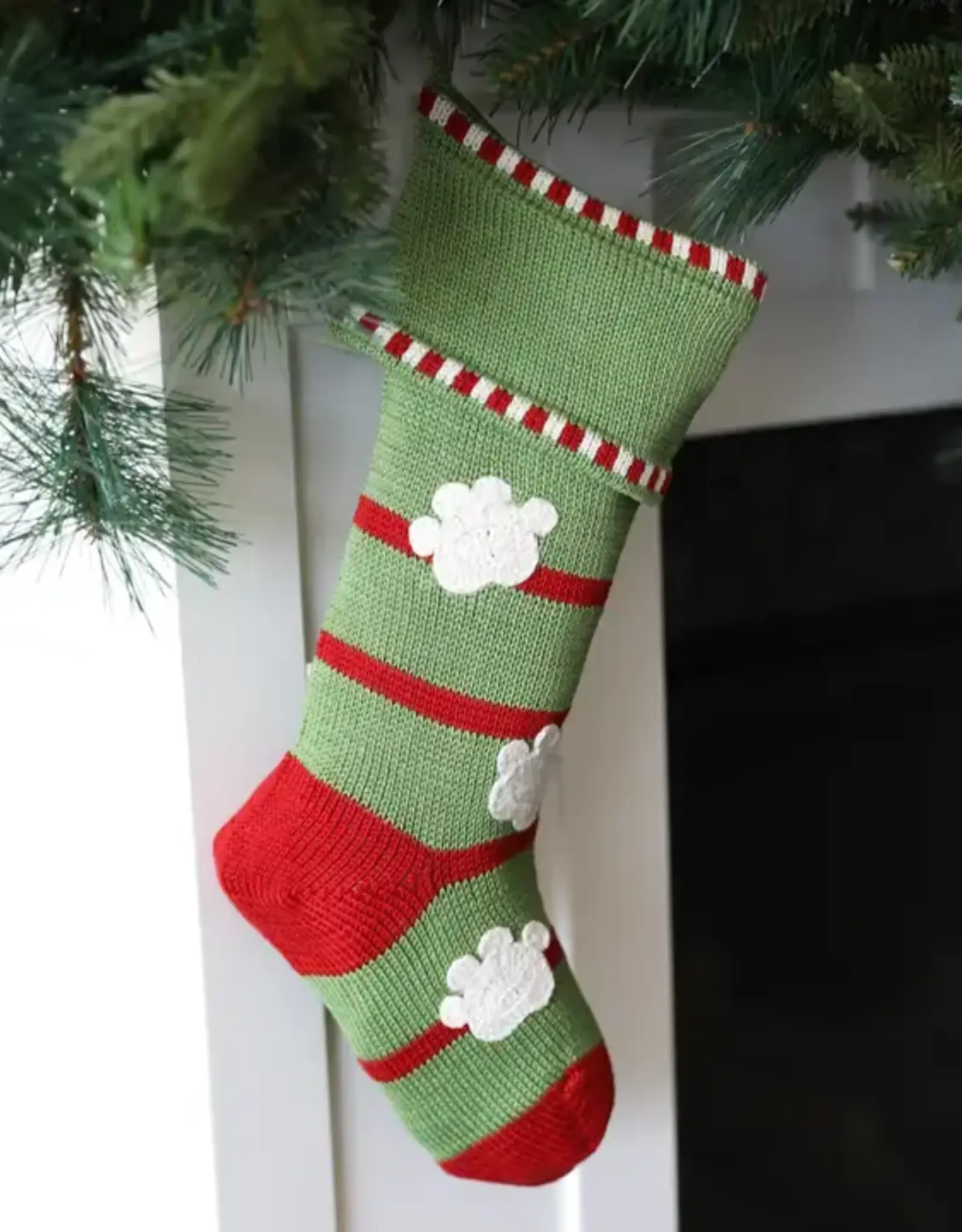 Melange Collection Paw Print Stocking