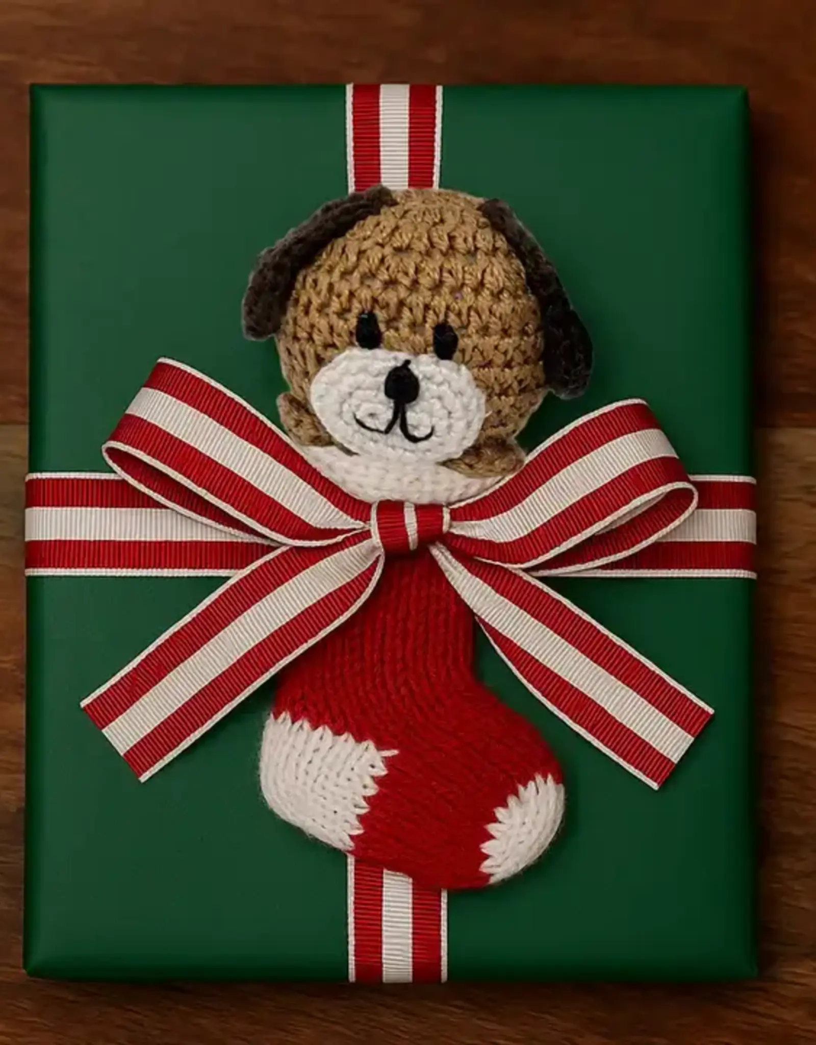 Melange Collection Crochet Puppy in Stocking Ornament