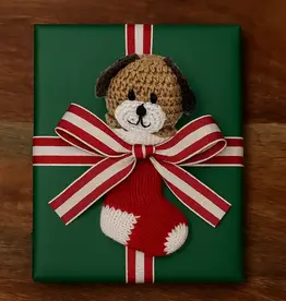 Melange Collection Crochet Puppy in Stocking Ornament