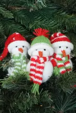Melange Collection Knit Snowman Holiday Ornament - Assorted