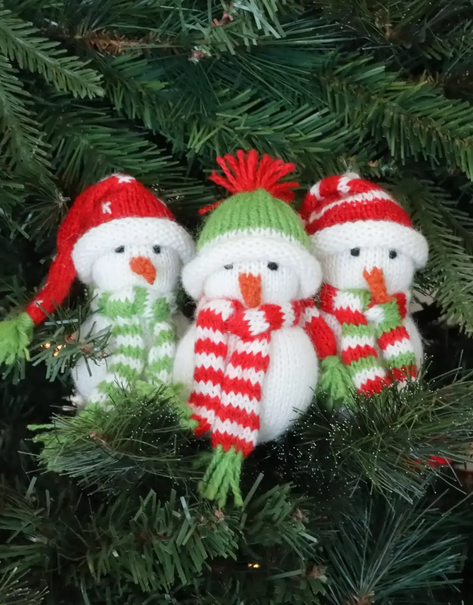 Melange Collection Knit Snowman Holiday Ornament - Assorted