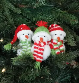 Melange Collection Knit Snowman Holiday Ornament - Assorted