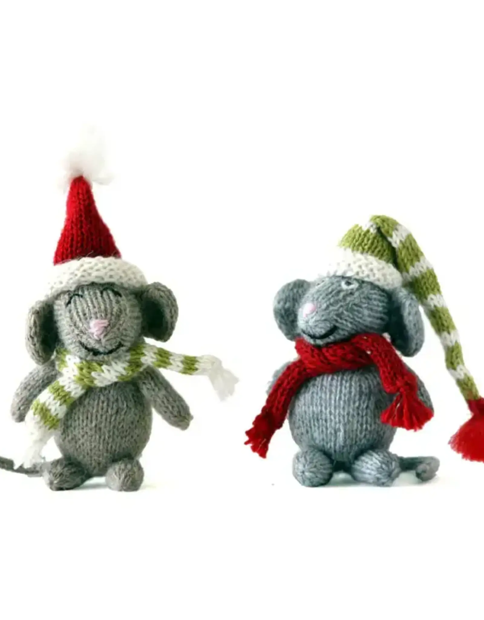 Melange Collection Knit Mouse Holiday Ornament