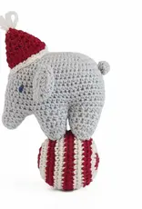 Melange Collection Crochet Elephant on Ball Ornament