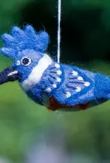 dZi Handmade Woolie Belted Kingfisher Ornament