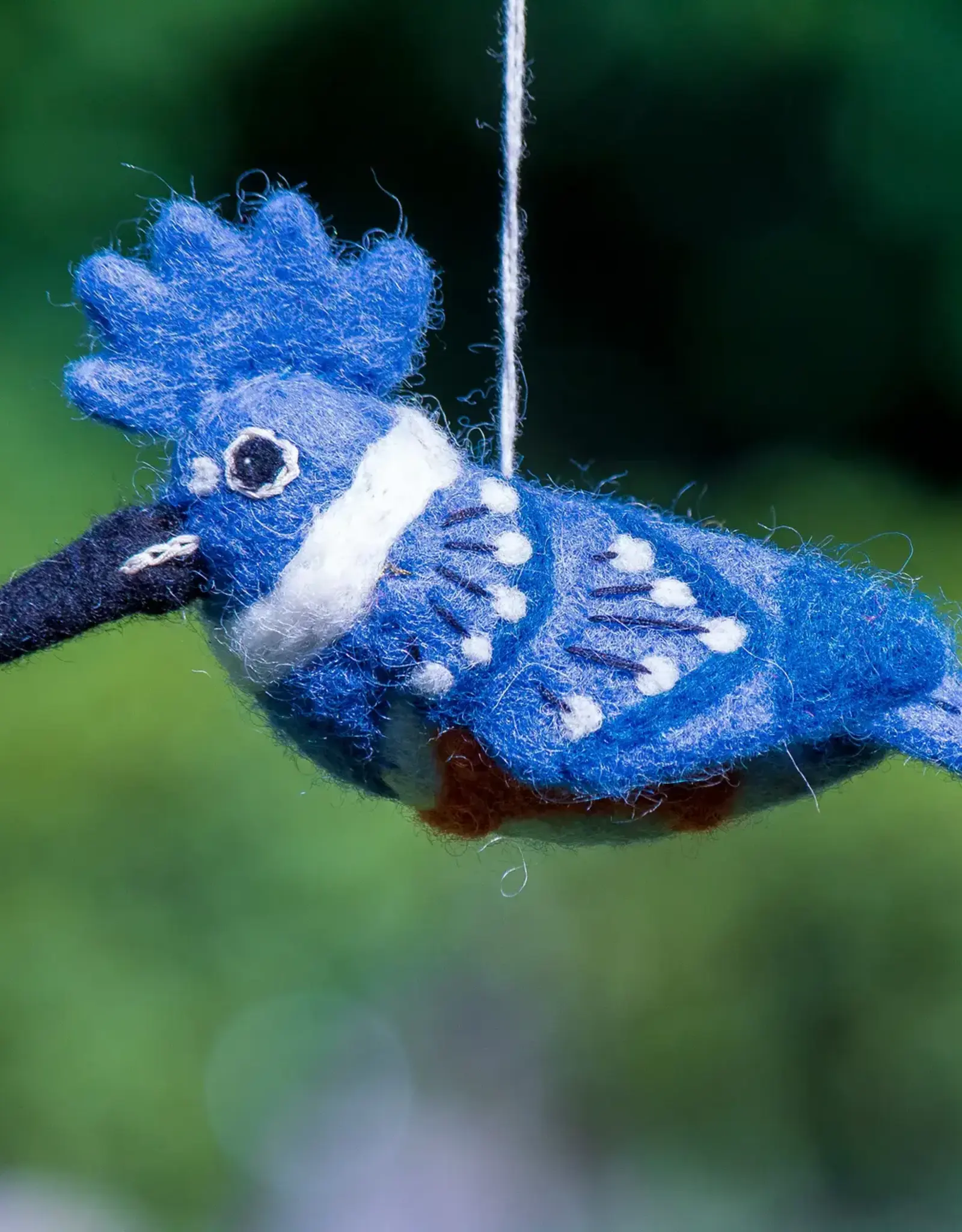 dZi Handmade Woolie Belted Kingfisher Ornament