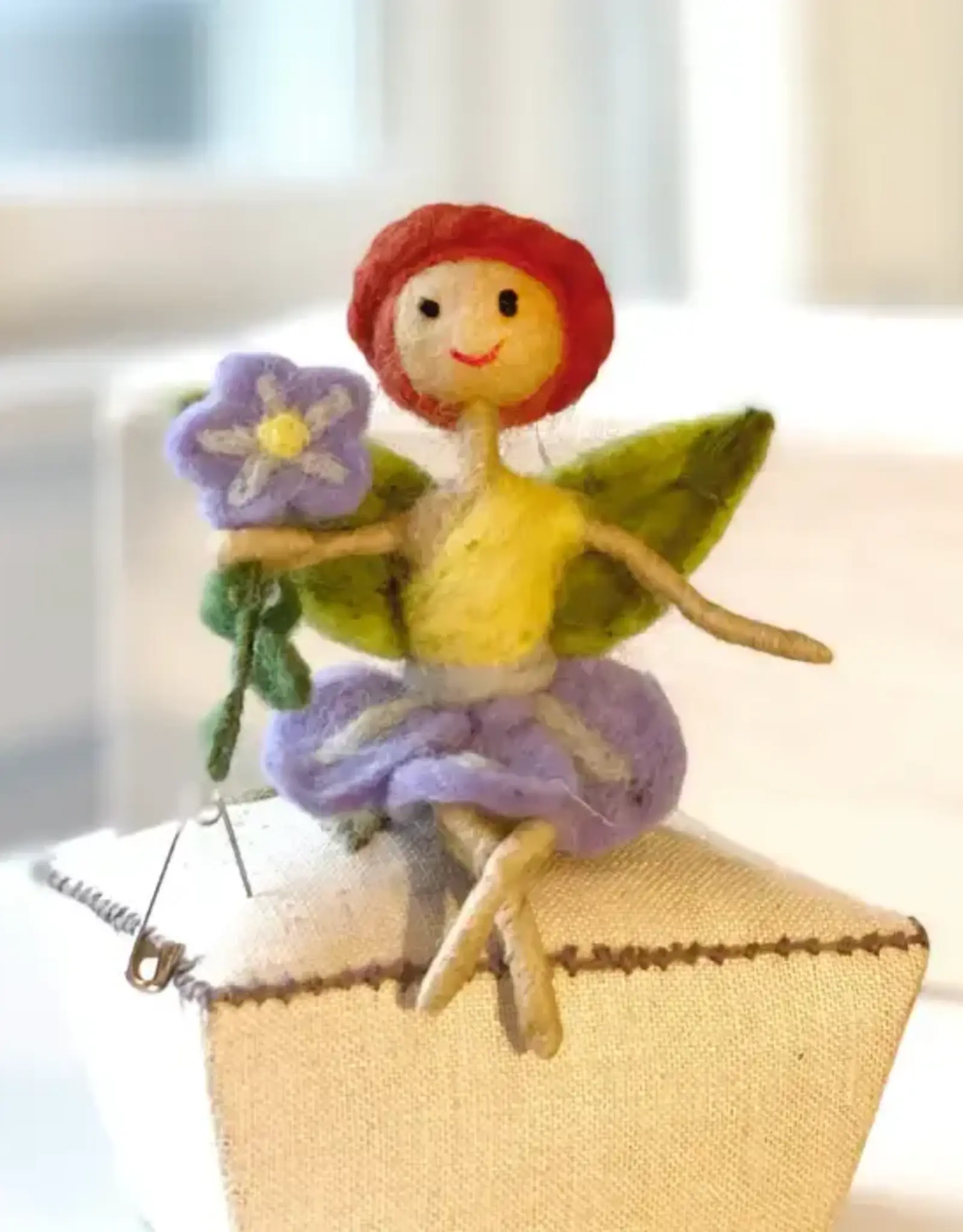 dZi Handmade Forget Me Not Flower Fairy Ornament
