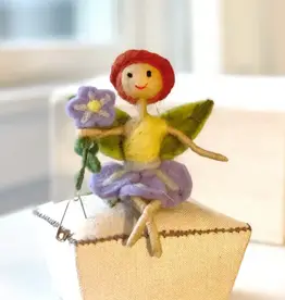 dZi Handmade Forget Me Not Flower Fairy Ornament