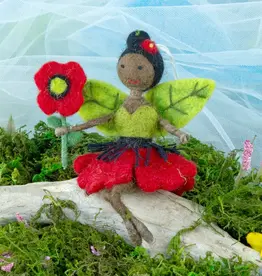 dZi Handmade Poppy Flower Fairy Ornament