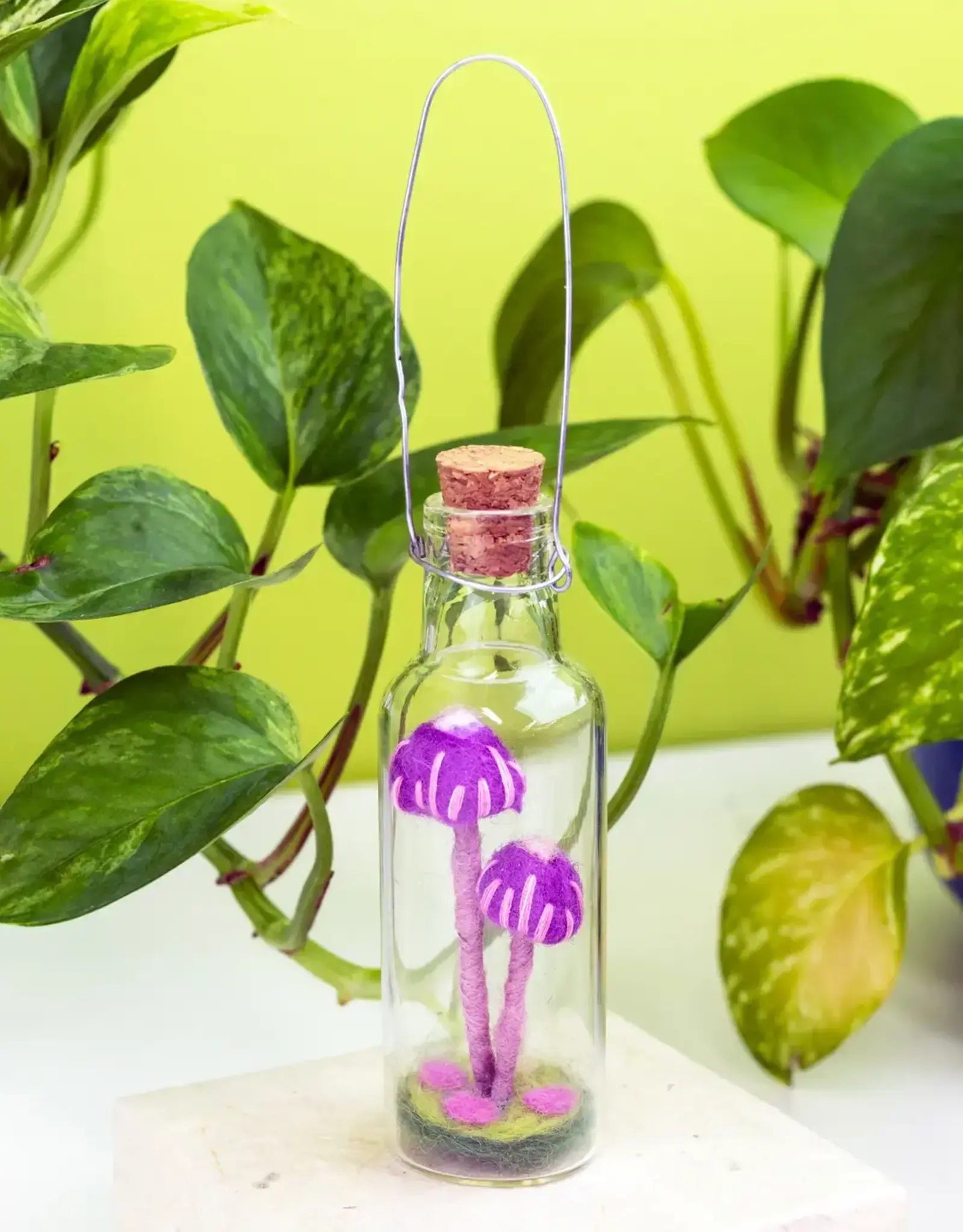 dZi Handmade Pink Ladies Bottle Ornament
