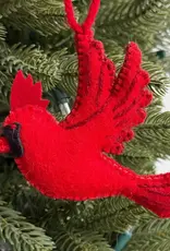 Ornaments 4 Orphans Cardinal Embroidered Wool Ornament
