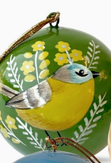 Ornaments 4 Orphans Warbler Paper Mache Ball Ornament