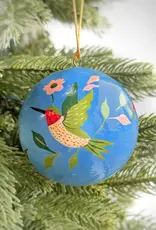 Ornaments 4 Orphans Hummingbird Paper Mache Ball Ornament
