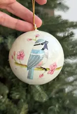 Ornaments 4 Orphans Chickadee Paper Mache Ball Ornament