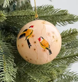 Ornaments 4 Orphans Tanager Paper Mache Ball Ornament