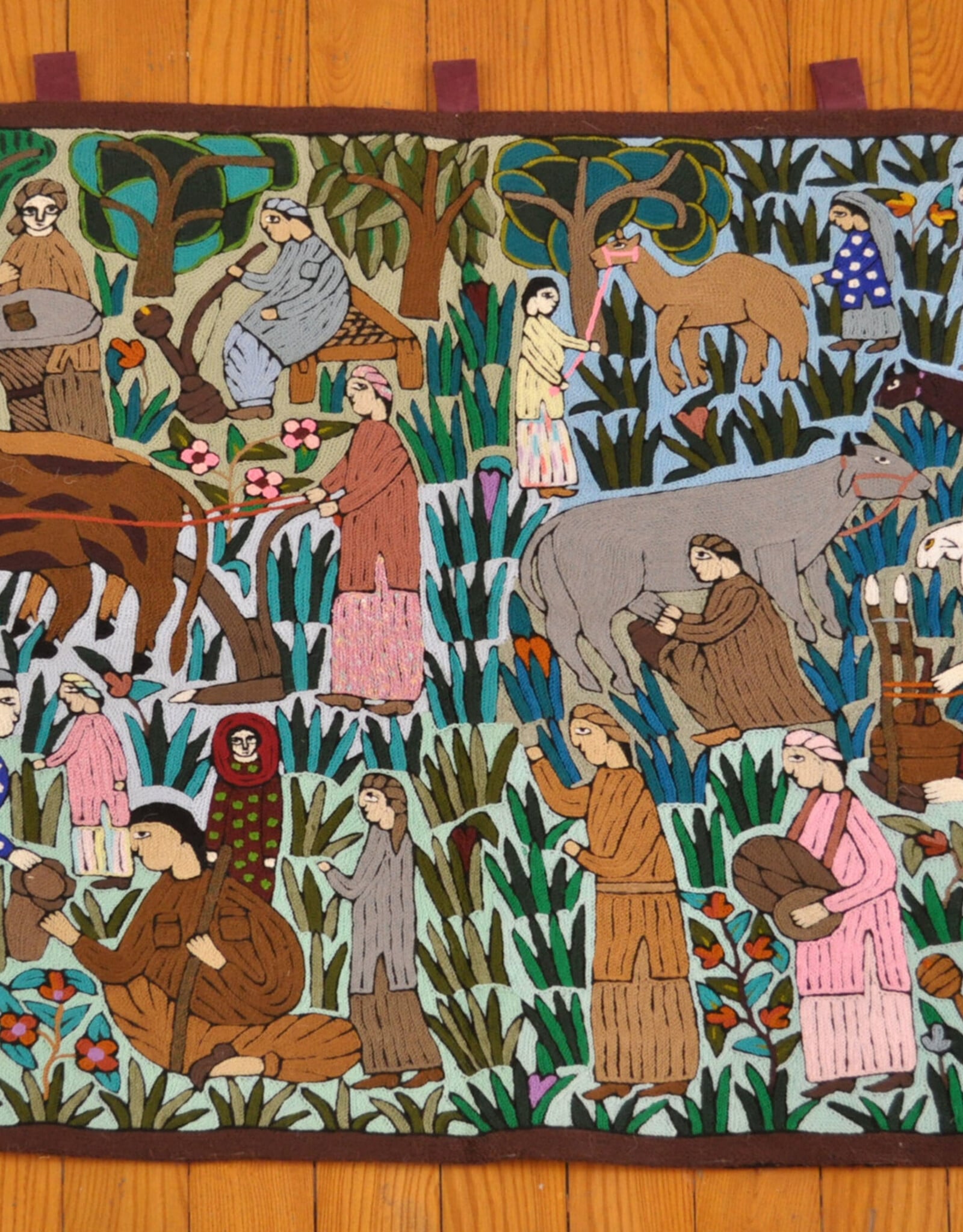 Bunyaad Pakistan 2170431  Chain Stitch Tapestry  2.11 X 4.1