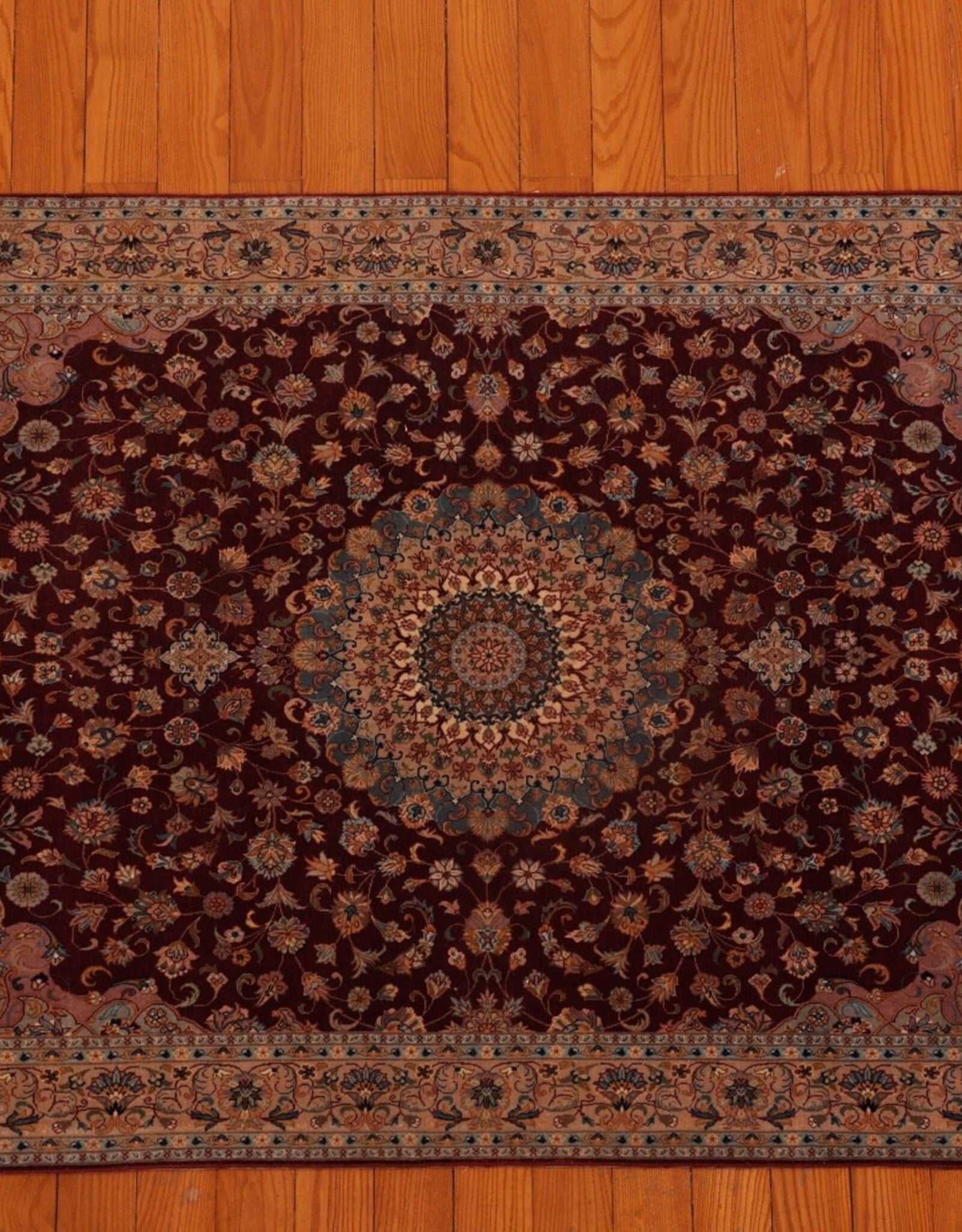 Bunyaad Pakistan 2150029  Red Kashan  3.11 X 6.2