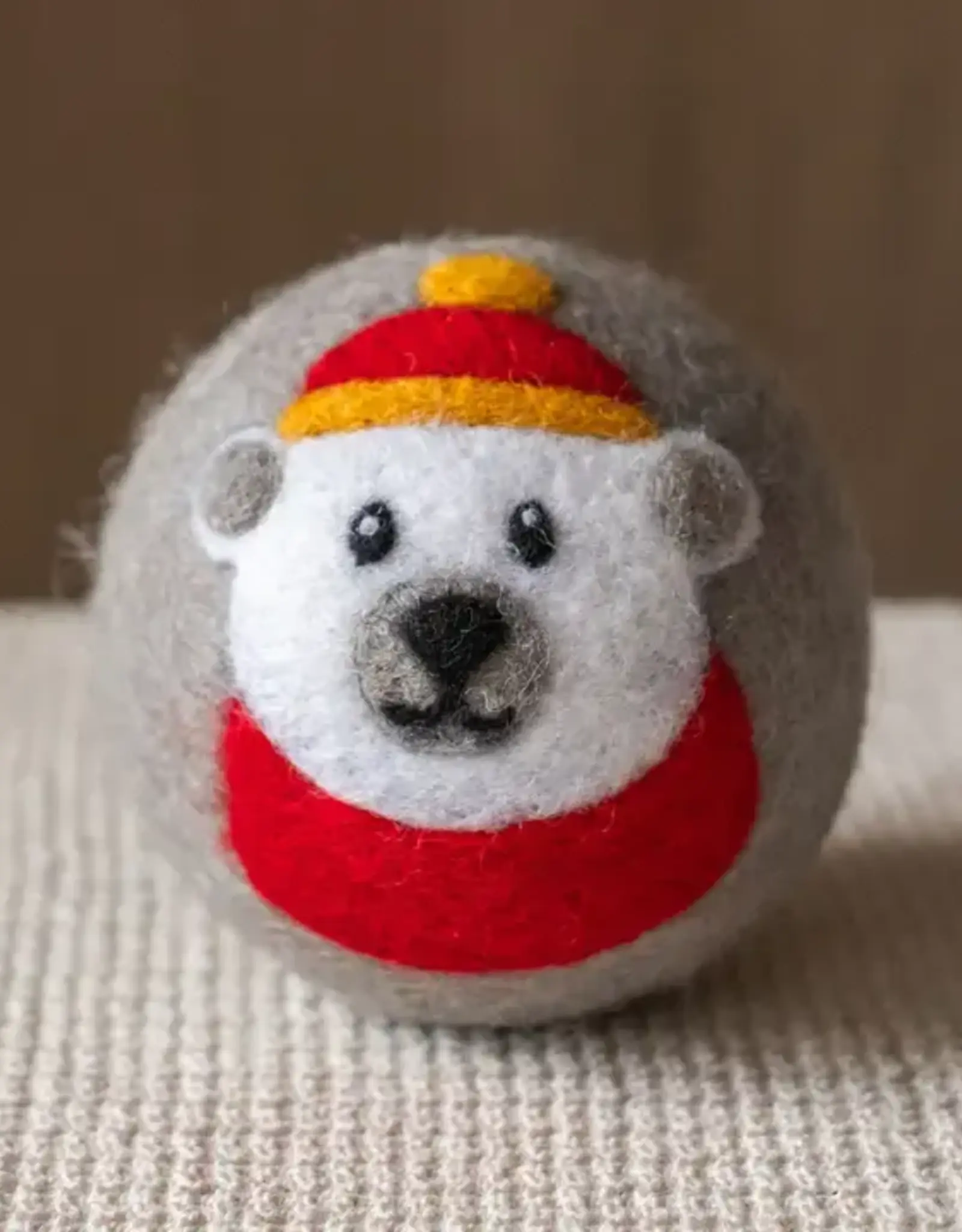 Ethical Global Polar Bear Felt Dryer Ball
