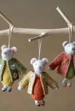 Ethical Global Natural Wool Mouse Ornament (Assorted)