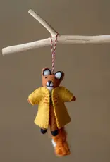 Ethical Global Natural Wool Fox in Jacket Ornament