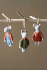 Ethical Global Natural Wool Mouse Ornament (Assorted)