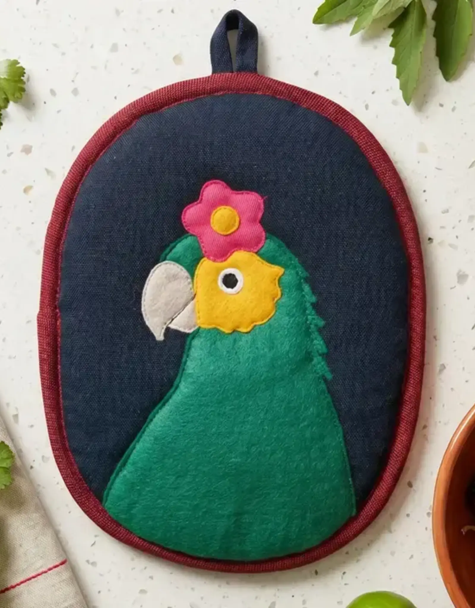 Upavim Crafts Bonito the Parrot Potholder