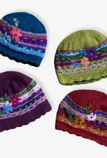 Ganesh Himal Wool Knit Flower Hat (assorted)