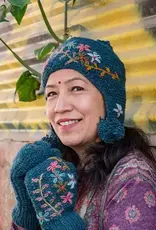 Ganesh Himal Knit Wool Embroidered Earflap Hat