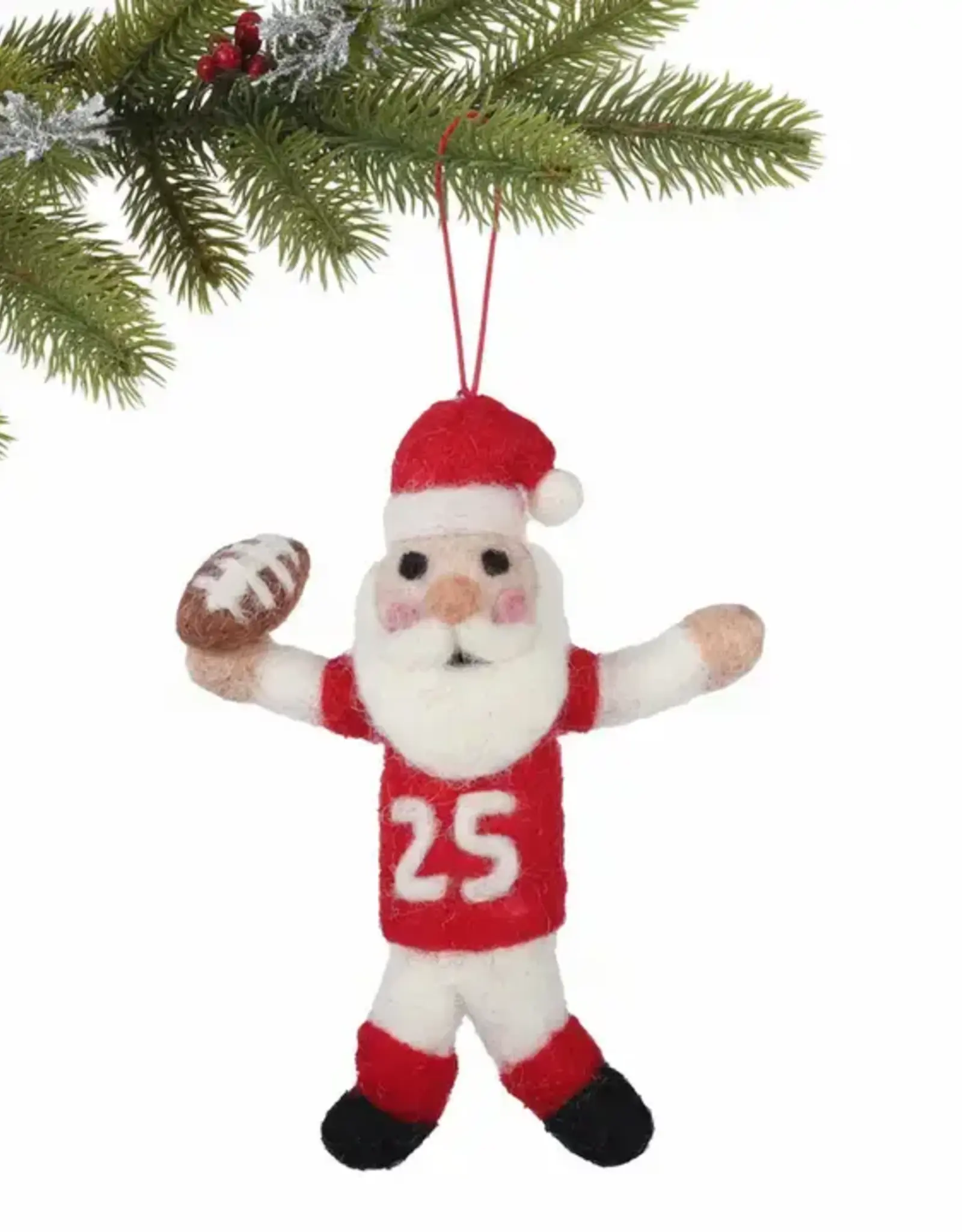 Global Crafts Coach Claus American Football Ornament