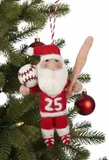 Global Crafts Coach Claus Baseball Ornament