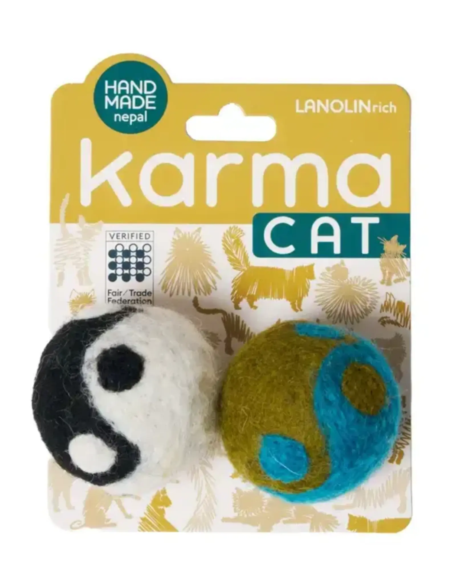 Dharma Dog Karma Cat Yin Yang Wool Cat Toy