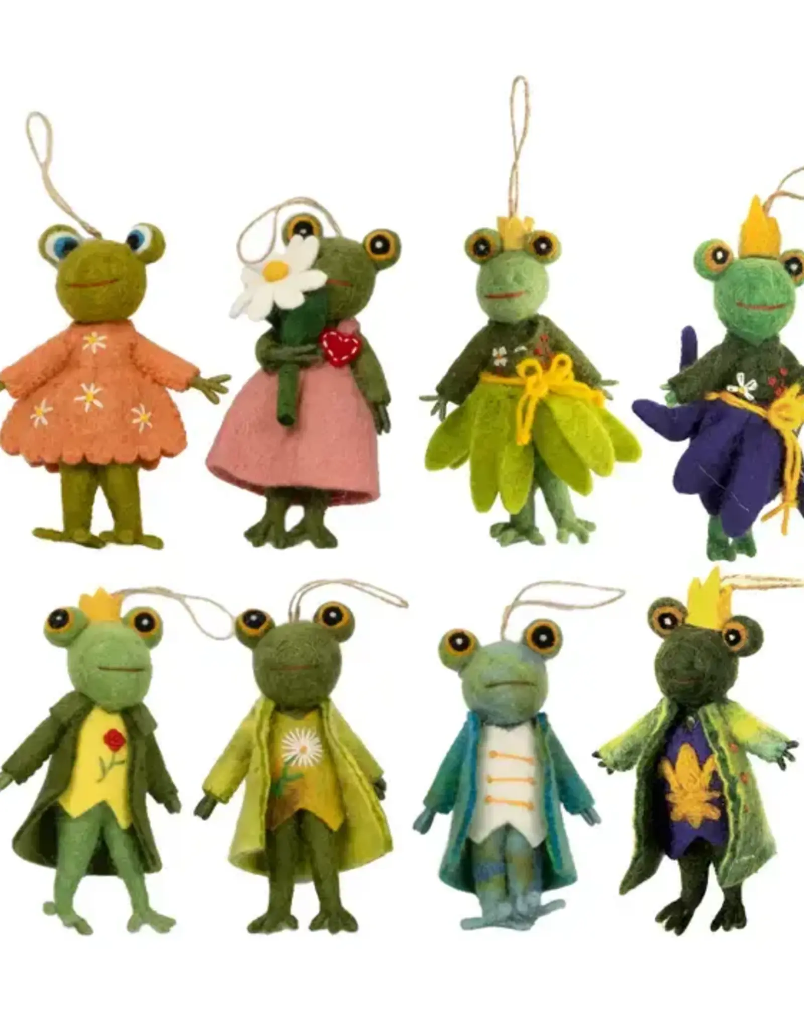 The Winding Road Felt Frog Ornament