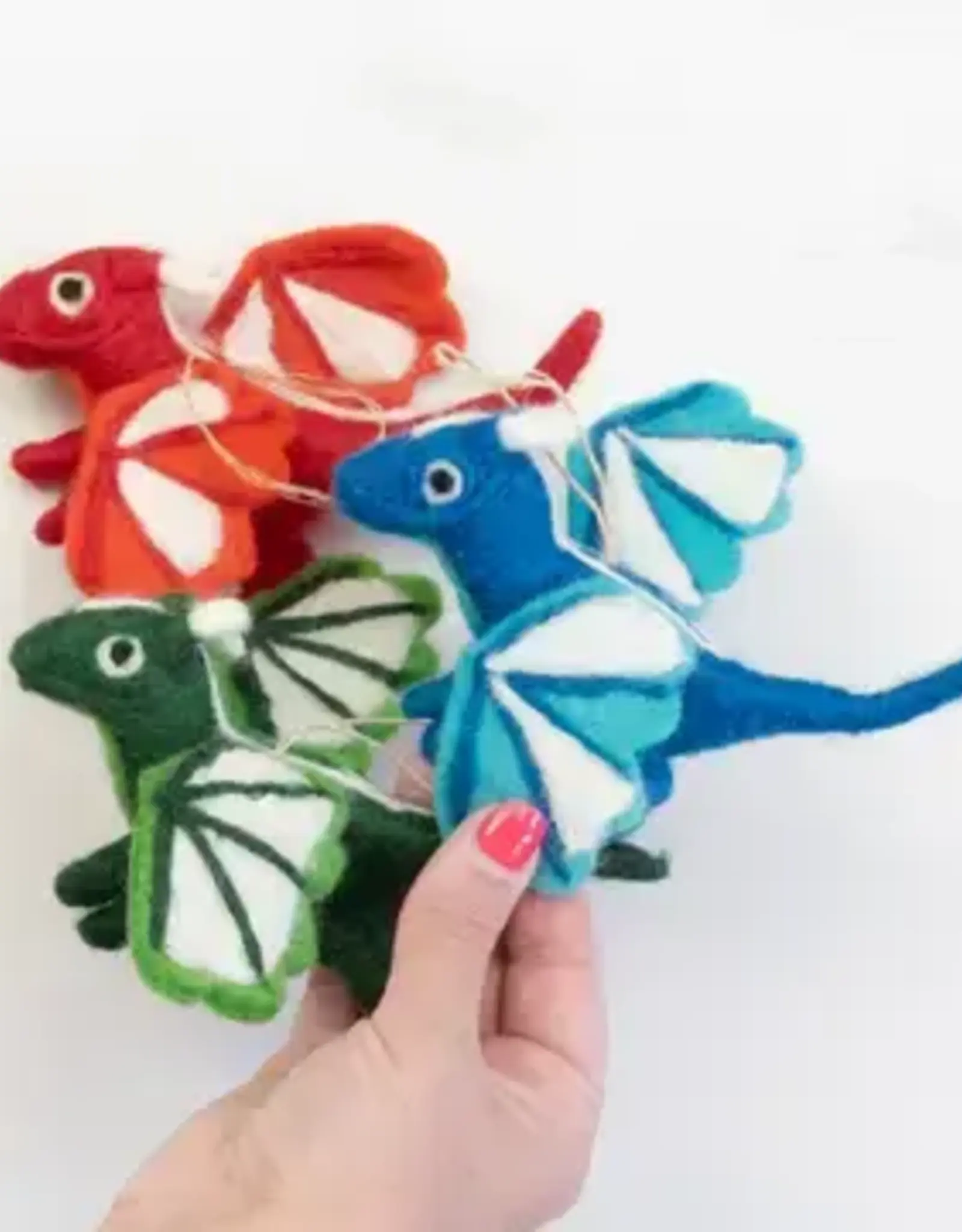 The Winding Road Felt Dragon Ornament