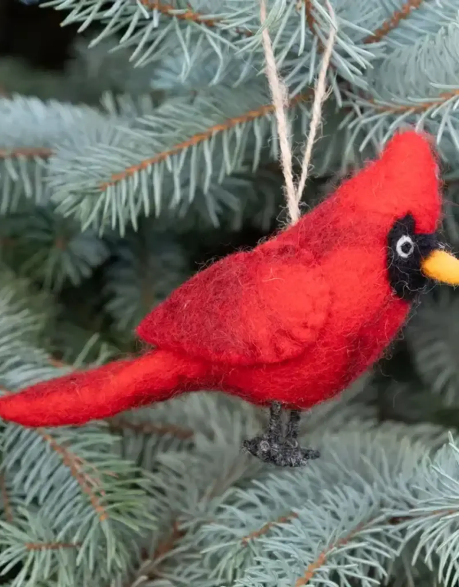 The Winding Road Felt Cardinal Ornament