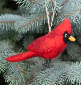 The Winding Road Felt Cardinal Ornament