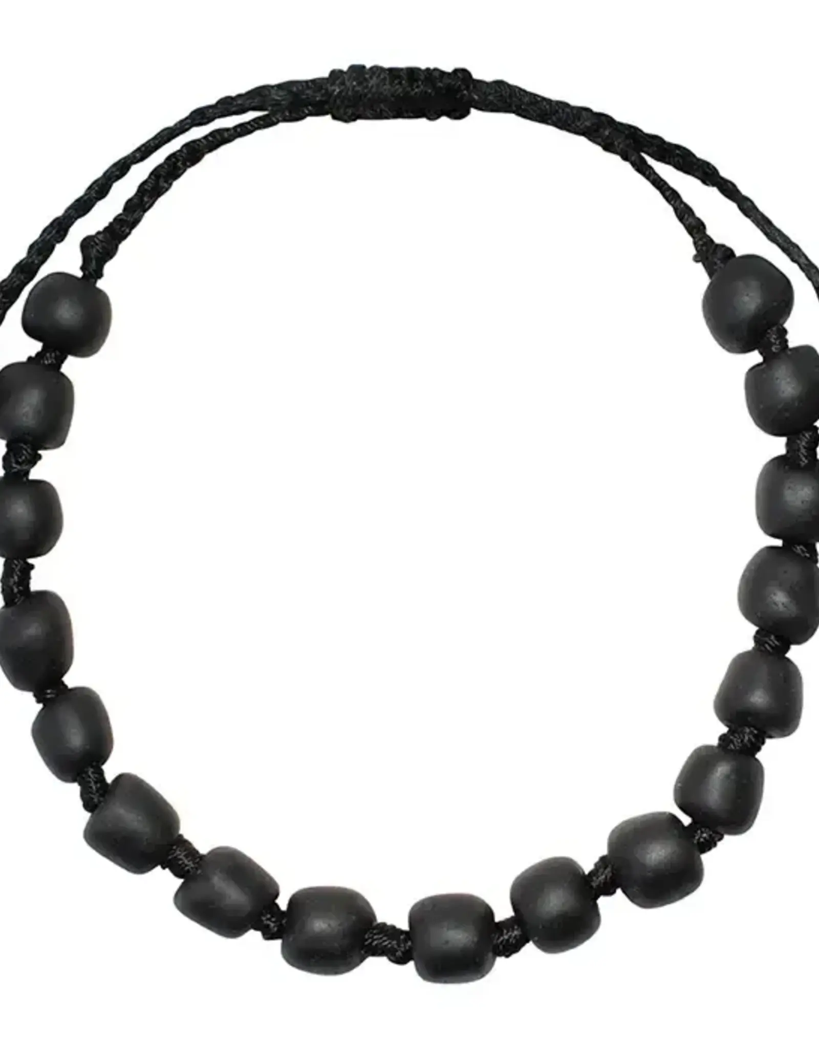 Global Mamas Glass Pearls Bracelet (Black)