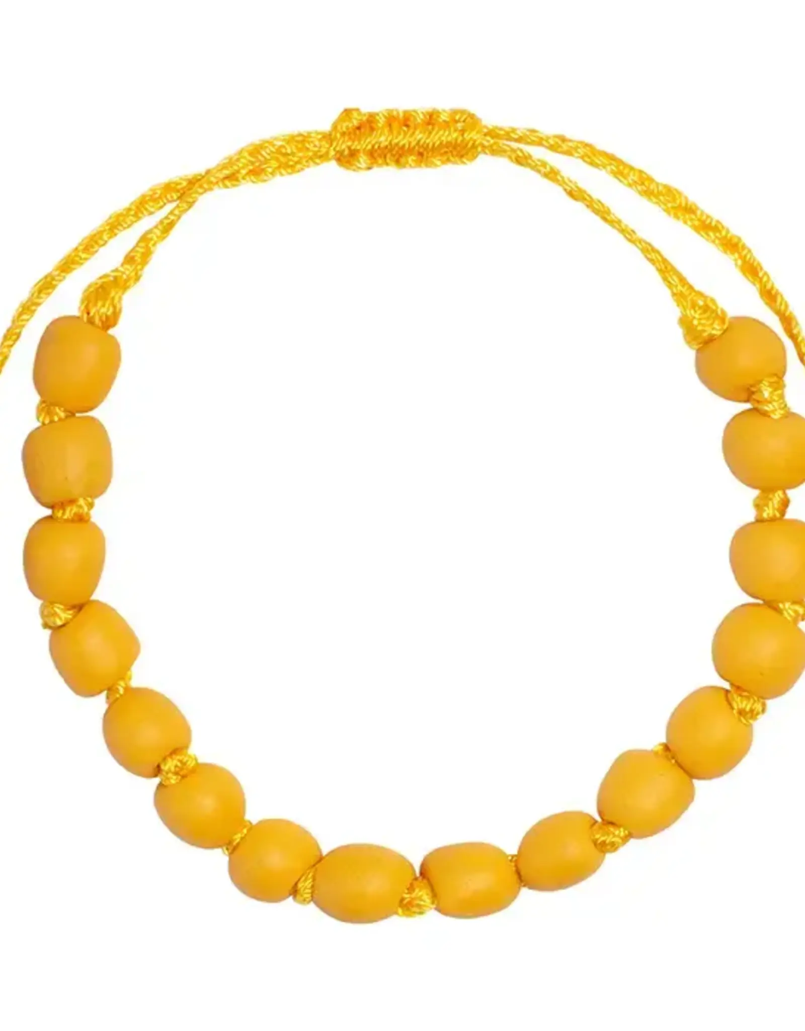Global Mamas Glass Pearls Bracelet (Mustard)