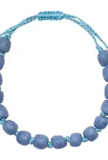 Global Mamas Glass Pearls Bracelet (Stone Blue)