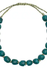 Global Mamas Glass Pearls Bracelet (Teal)